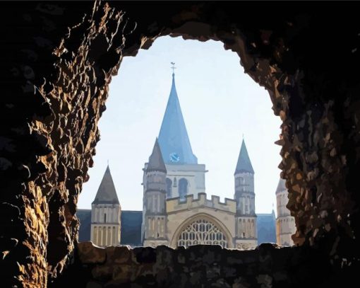 England Rochester Cathedral paint by number