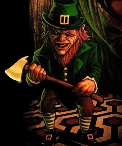 Evil Leprechaun Horror Movie paint by number