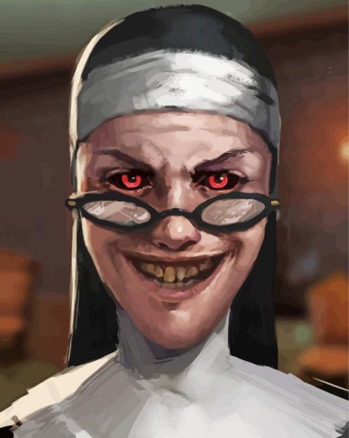 Evil Nun Game paint by number