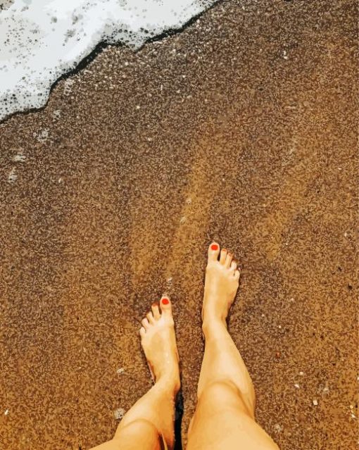 Feet In The Sea paint by number