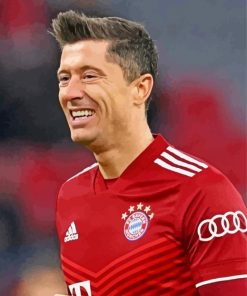 Football Player Robert Lewandowski paint by number