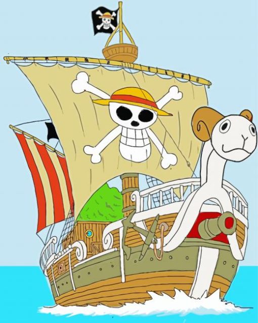 Going Merry One Piece Ship Paint by number