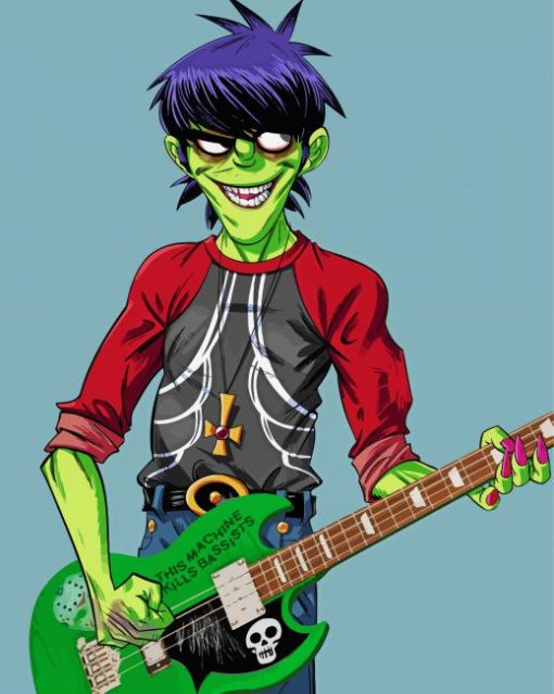 Guitarist Murdoc Niccals Paint by number