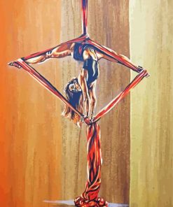 Gymnastic Aerial Silks paint by number