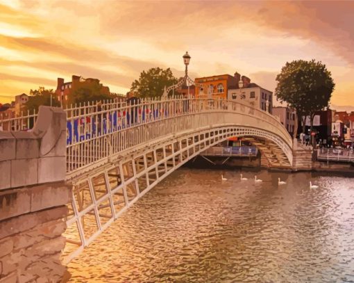 Half Penny Bridge paint by number