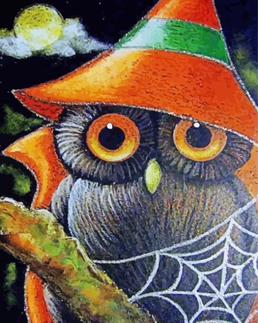 Halloween Owl paint by number