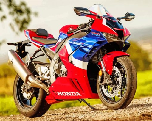 Honda Fireblade paint by number