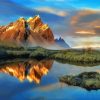 Iceland Landscapes Mountains Reflections paint by number