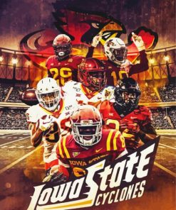 Iowa State Cyclones Poster paint by number