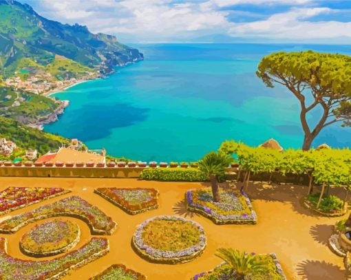 Italy Ravello Villa Rufolo Paint by number