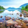 Jordan Pond Maine Landscape paint by number