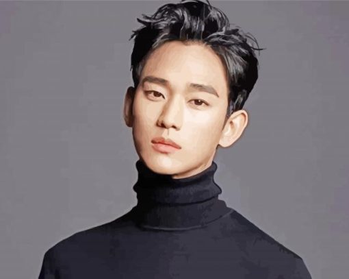 Korean Actor Kim Soo Hyun paint by number