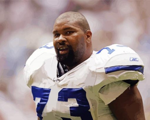 Larry Allen Football Player paint by number