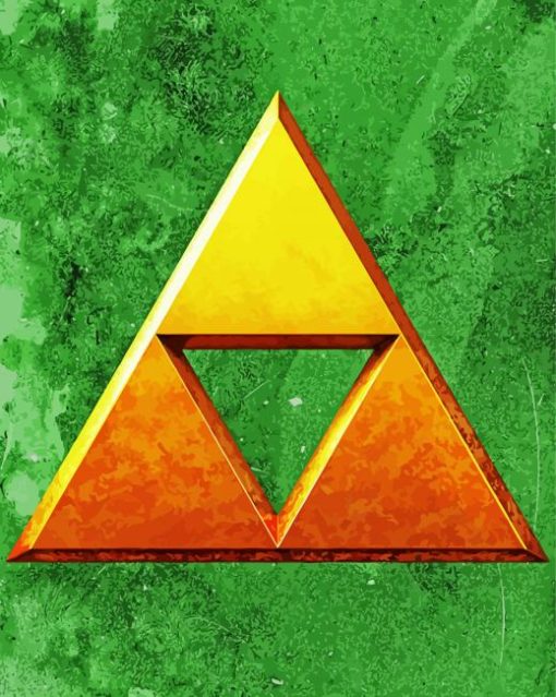 Legend Of Zelda Triforce paint by number