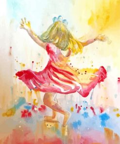 Little Girl Dancing Art paint by number