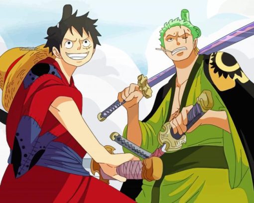 Luffy And Zoro One Piece paint by number