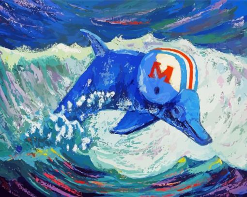 Miami Dolphins Art Paint by number