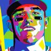 Mike Trout Pop Art paint by number