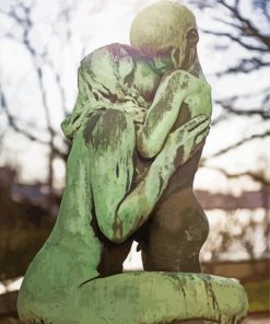 Mother And Child By Gustav Vigeland paint by number