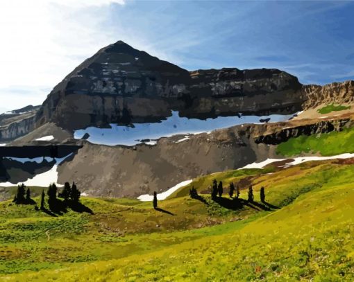 Mt Timpanogos Landscape paint by number