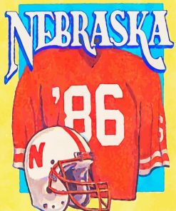 Nebraska Huskers Art paint by number