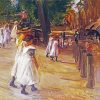 On The Way To School In Edam By Max Liebermann paint by number