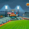 Oracle Park Stadium paint by number