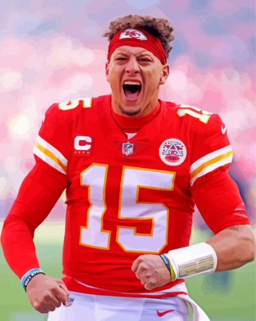 Patrick Mahomes American Football Player Paint by number