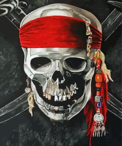 Pirate Skull Art paint by number