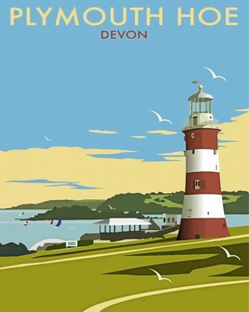 Plymouth Hoe Devon Poster paint by number