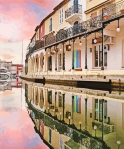 Port Grimaud Water Reflection paint by number