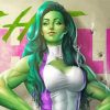 Powerful She Hulk paint by number