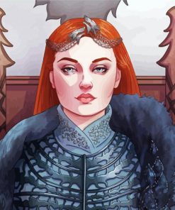 Queen Sansa Art Illustration paint by number