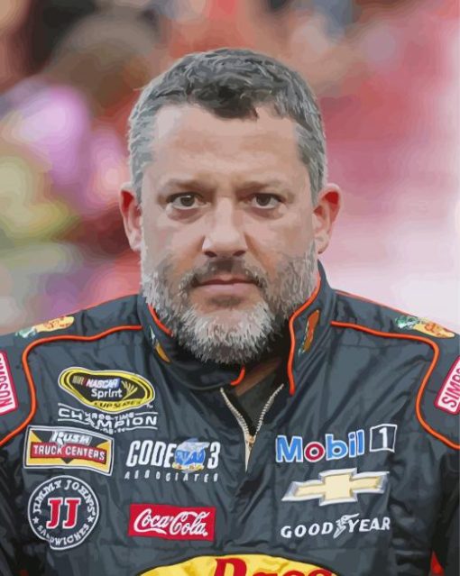 Racing Driver Tony Stewart paint by number