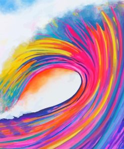 Rainbow Colorful Wave paint by number