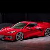 Red Corvette Z06 Car paint by number