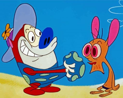 Ren And Stimpy paint by number