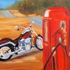 Route 66 Motorcycle paint by number