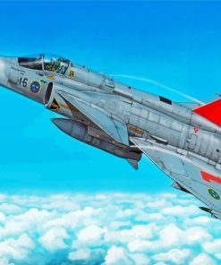 Saab 37 Viggen paint by number