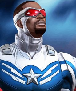 Sam Wilson Superhero paint by number