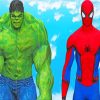 Spider Man Hulk paint by number