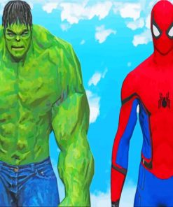 Spider Man Hulk paint by number