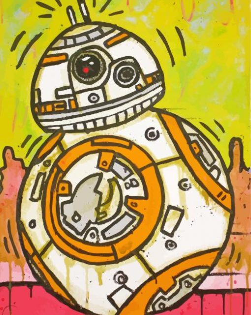 Star Wars Bb8 Art paint by number