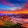 Sunset At Napier Te Mata Peak paint by number