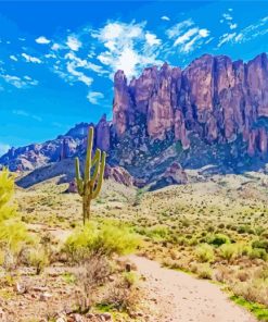 Superstition Mountains paint by number