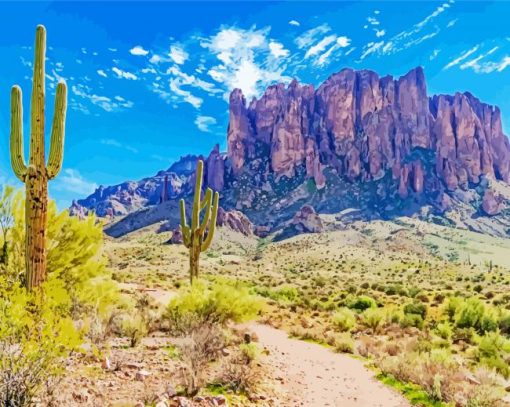 Superstition Mountains paint by number