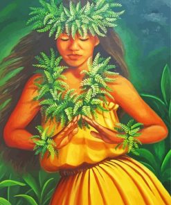 Tahitian Dancer Girl paint by number