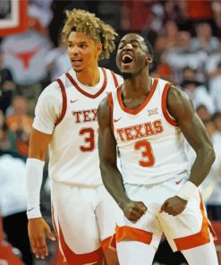 Texas Longhorns Basketball Team Players Paint by number