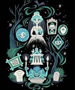 The Haunted Mansion Art paint by number