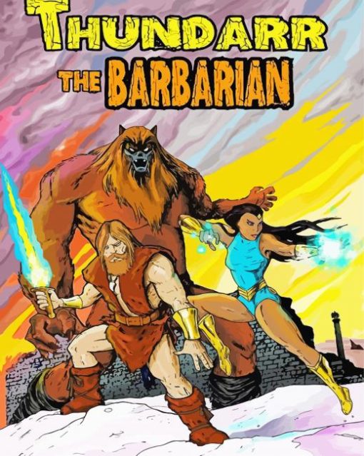 Thundarr The Barbarian Characters Poster paint by number